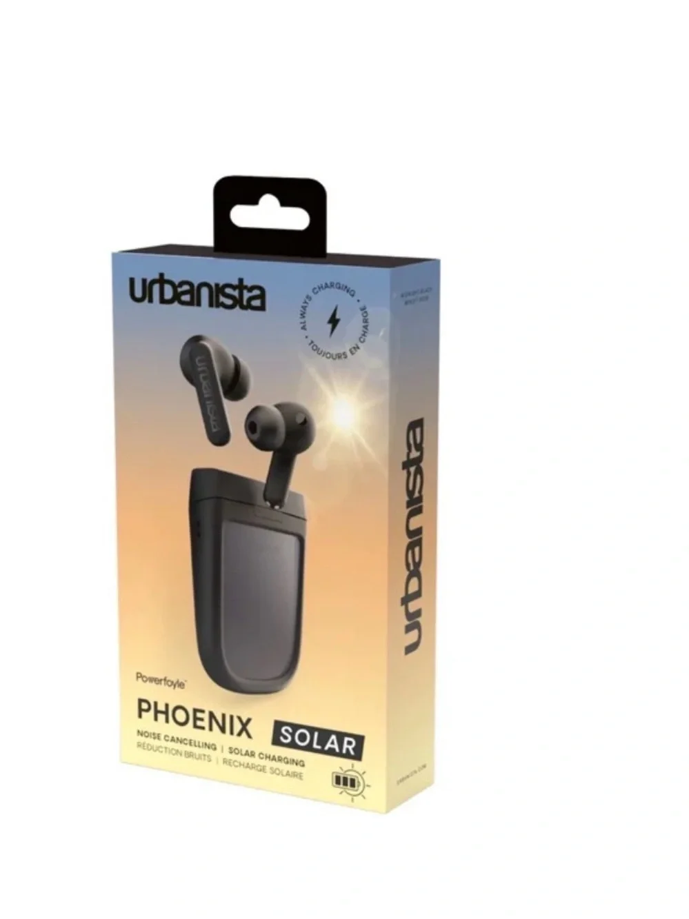 Phoenix Solar Wireless Earbuds — Black